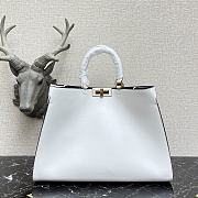 Fendi Peekaboo X-Tote Bag With White Leather 8BH374 Size 41x11x29cm  - 1