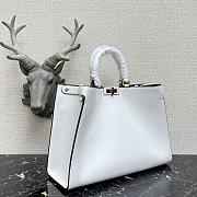 Fendi Peekaboo X-Tote Bag With White Leather 8BH374 Size 41x11x29cm  - 2