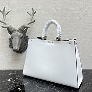 Fendi Peekaboo X-Tote Bag With White Leather 8BH374 Size 41x11x29cm  - 6