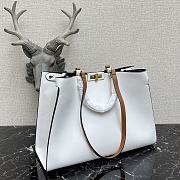 Fendi Peekaboo X-Tote Bag With White Leather 8BH374 Size 41x11x29cm  - 5