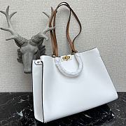 Fendi Peekaboo X-Tote Bag With White Leather 8BH374 Size 41x11x29cm  - 4
