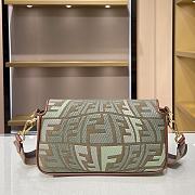 Fendi Baguatte Grey Fabric Bag 8BR60 Size: 28×6×14cm  - 4