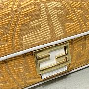 Fendi Baguatte Yellow Fabric Bag 8BR60 Size: 28×6×14cm  - 2