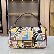 Fendi Baguatte Multicolor Fabric Bag 8BR60 Size: 28×6×14cm  - 1