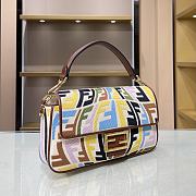 Fendi Baguatte Multicolor Fabric Bag 8BR60 Size: 28×6×14cm  - 2