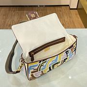 Fendi Baguatte Multicolor Fabric Bag 8BR60 Size: 28×6×14cm  - 4