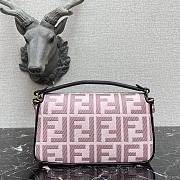 Fendi Baguatte Pink Fabric Bag 8BR60 Size: 28×6×14cm  - 6