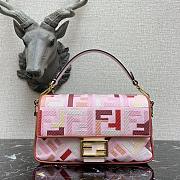 Fendi Baguatte Pink&RedFabric Bag 8BR60 Size: 28×6×14cm  - 1