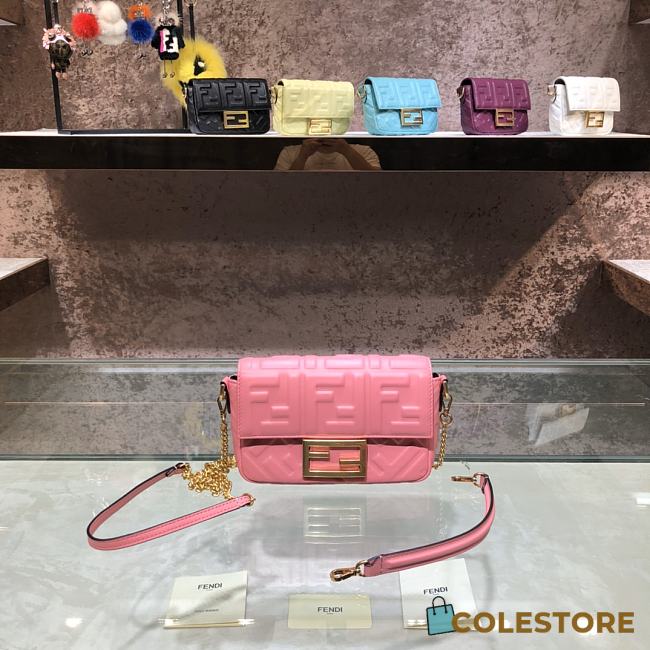 Fendi Baguatte Nappa Leather Bag 8BS01 Size: 4x18x11cm - 1