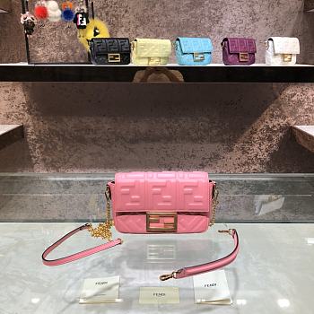 Fendi Baguatte Nappa Leather Bag 8BS01 Size: 4x18x11cm