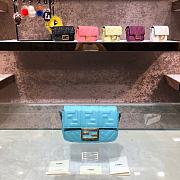 Fendi Baguatte Nappa With Blue Leather Bag 8BS01 Size: 4x18x11cm - 1