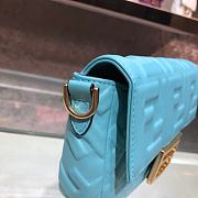 Fendi Baguatte Nappa With Blue Leather Bag 8BS01 Size: 4x18x11cm - 6