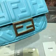 Fendi Baguatte Nappa With Blue Leather Bag 8BS01 Size: 4x18x11cm - 5