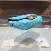 Fendi Baguatte Nappa With Blue Leather Bag 8BS01 Size: 4x18x11cm - 4