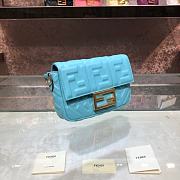 Fendi Baguatte Nappa With Blue Leather Bag 8BS01 Size: 4x18x11cm - 3