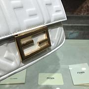 Fendi Baguatte Nappa With White Leather Bag 11x6.5x3.5 - 4