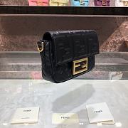 Fendi Baguatte Nappa With Black Leather Bag 8BS01 Size: 11x6.5x3.5 - 4