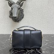Fendi Baguatte Chain Black Leather Bag 8BS01 Size: 19x5x10cm - 6
