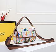 Fendi Baguette With Multicolor Fabric Size 26cm - 5