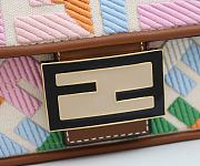 Fendi Baguette With Multicolor Fabric Size 26cm - 2