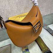 Fendi Small Croissant With Brown Leather Bag 8BR79 Size 29x22x13cm - 4