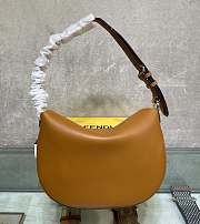 Fendi Small Croissant With Brown Leather Bag 8BR79 Size 29x22x13cm - 3