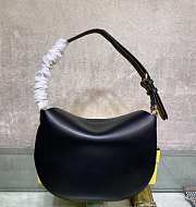 Fendi Small Croissant With Black Leather Bag 8BR79 Size 29x22x13.0cm - 2
