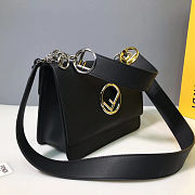 Fendi Kan I Hand Bag Black Leather 8BT284 Size 25cm - 6