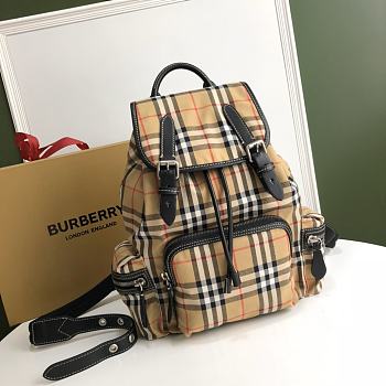 Burberry Beige Medium Check Rucksack Backpack 211376 Size 22x33cm