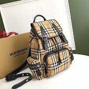 Burberry Beige Medium Check Rucksack Backpack 211376 Size 22x33cm - 5