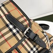 Burberry Beige Medium Check Rucksack Backpack 211376 Size 22x33cm - 3