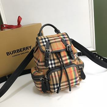 Burberry Small Rainbow Medium Check Rucksack Backpack 211376 Size 22x33cm