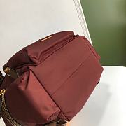 Burberry Backpack With Wine Nylon Calfskin Size 42x28x15cm - 5