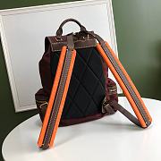 Burberry Backpack With Wine Nylon Calfskin Size 42x28x15cm - 2