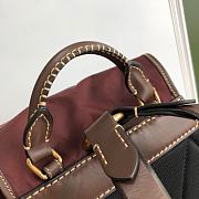 Burberry Backpack With Wine Nylon Calfskin Size 42x28x15cm - 3