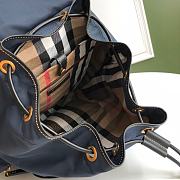 Burberry Backpack With Blue Nylon Calfskin Size 42x28x15cm - 5