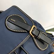 Burberry Backpack With Blue Nylon Calfskin Size 42x28x15cm - 3