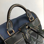 Burberry Backpack With Blue Nylon Calfskin Size 42x28x15cm - 2