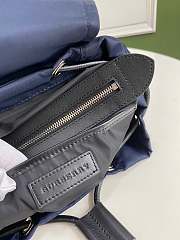 Burberry Logo Print Small Econyl Rucksack In Blue Size: 22x14x33cm - 3
