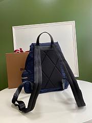 Burberry Logo Print Small Econyl Rucksack In Blue Size: 22x14x33cm - 4