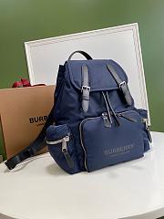 Burberry Logo Print Small Econyl Rucksack In Blue Size: 22x14x33cm - 6