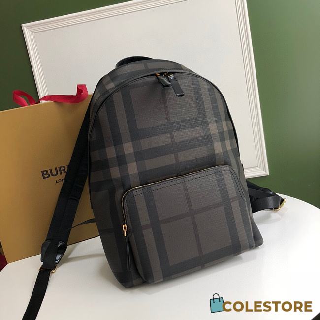 Burberry Backpack With Refined Leather Trim Size 29x15x40cm - 1