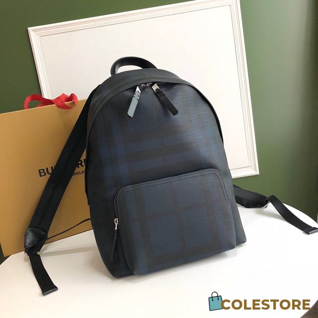 Burberry Backpack With Blue Refined Leather Trim Size 29x15x40cm - 1