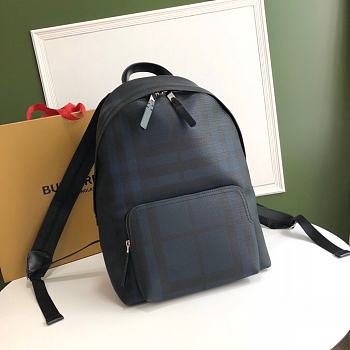 Burberry Backpack With Blue Refined Leather Trim Size 29x15x40cm