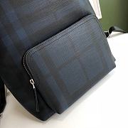 Burberry Backpack With Blue Refined Leather Trim Size 29x15x40cm - 2