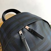 Burberry Backpack With Blue Refined Leather Trim Size 29x15x40cm - 3