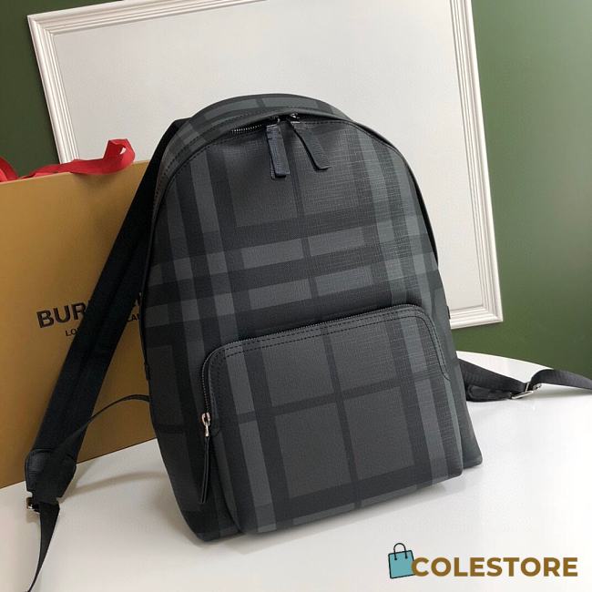 Burberry Backpack With Black Refined Leather Trim Size 29x15x40cm - 1