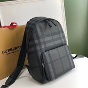 Burberry Backpack With Black Refined Leather Trim Size 29x15x40cm - 5