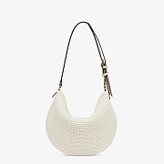 Fendi Small Croissant With White Cotton Calfleather 8BR79 Size 29x22x13.0cm - 4