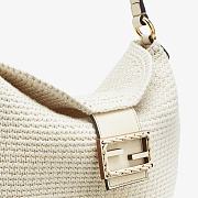 Fendi Small Croissant With White Cotton Calfleather 8BR79 Size 29x22x13.0cm - 2